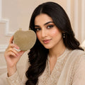 Mettalic heart shape clutch bag rose gold
