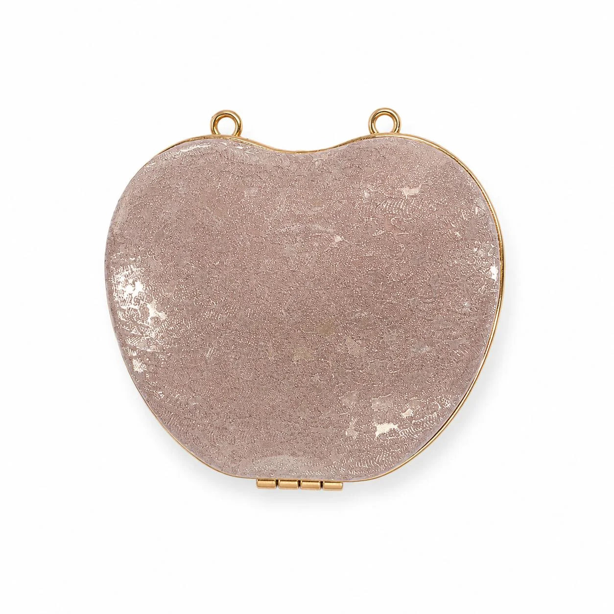 Metallic Heart Shape Evening Clutch Bag 3